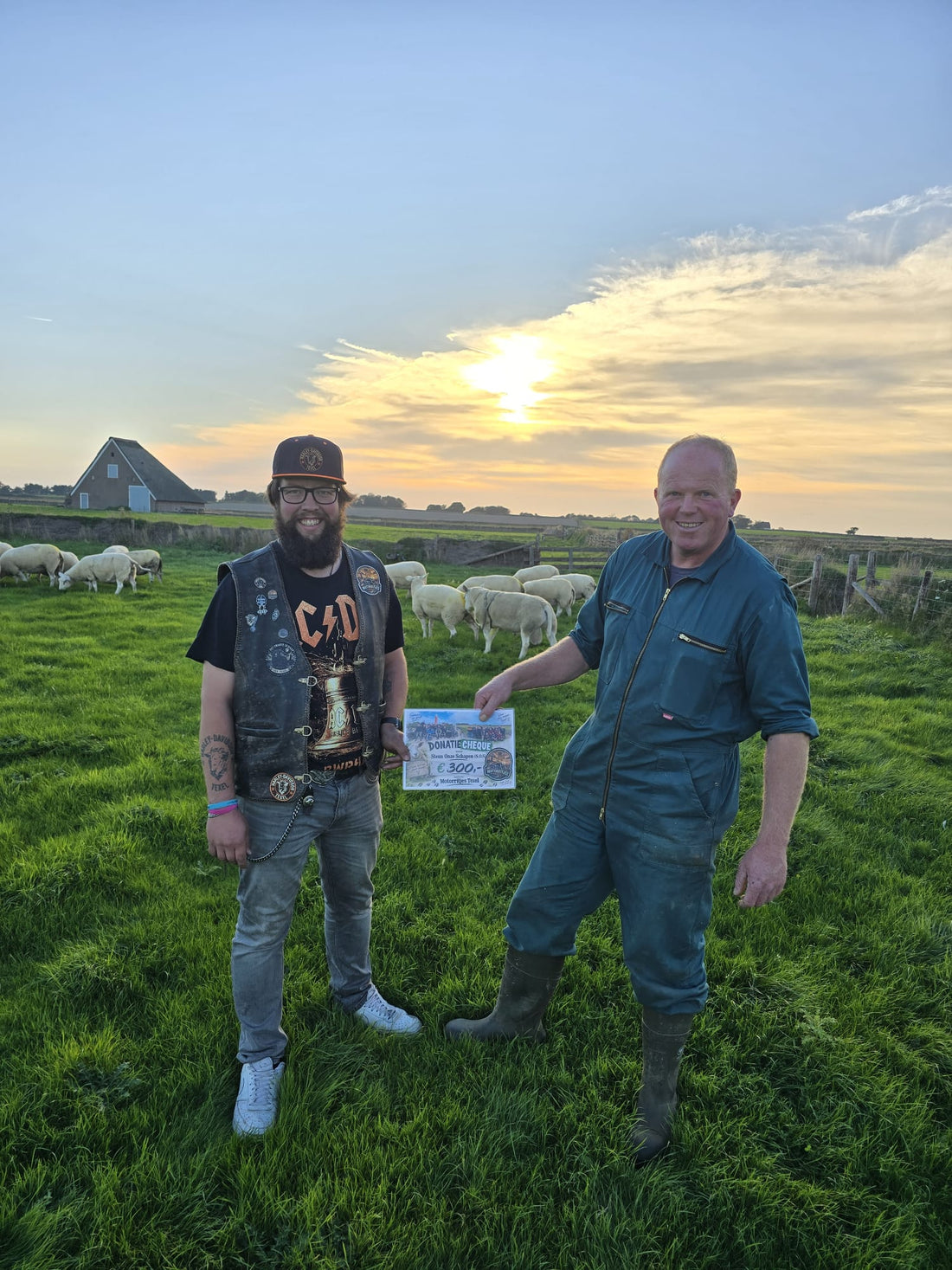 9 oktober: Donatie van € 300,- aan S.O.S. (Steun Onze Schapen)