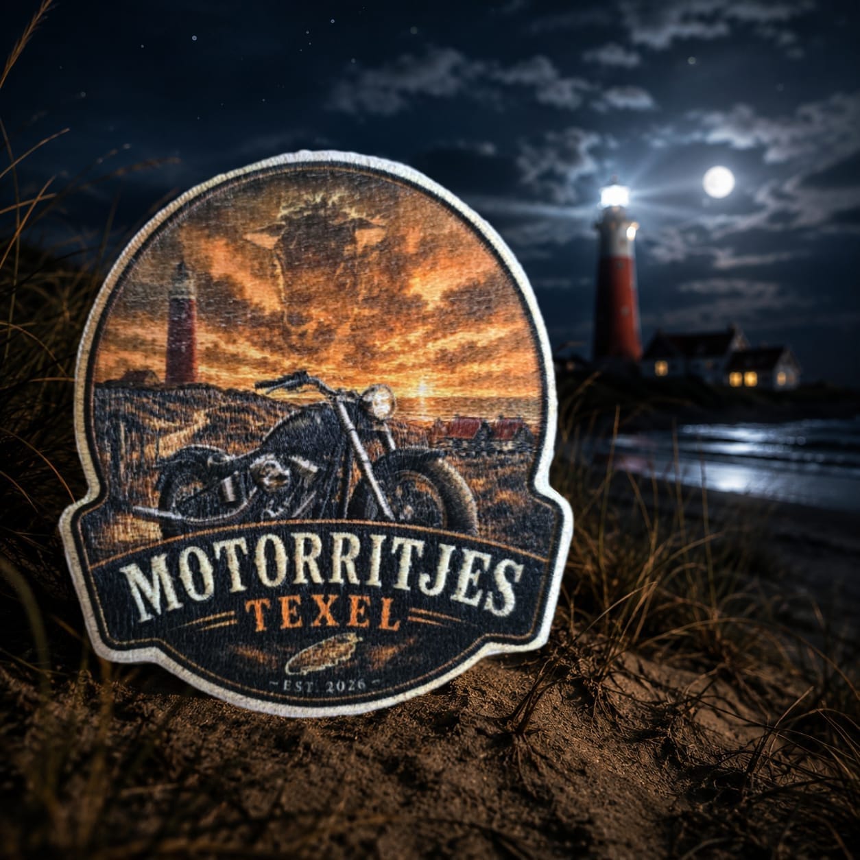 Motorritjes Texel - patch - Vuurtoren - Kluisje